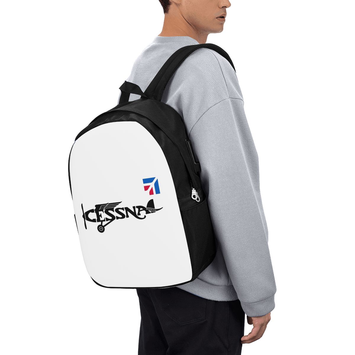 Women Bags College - Cessna Logo Backpack Travel Notebook Bag