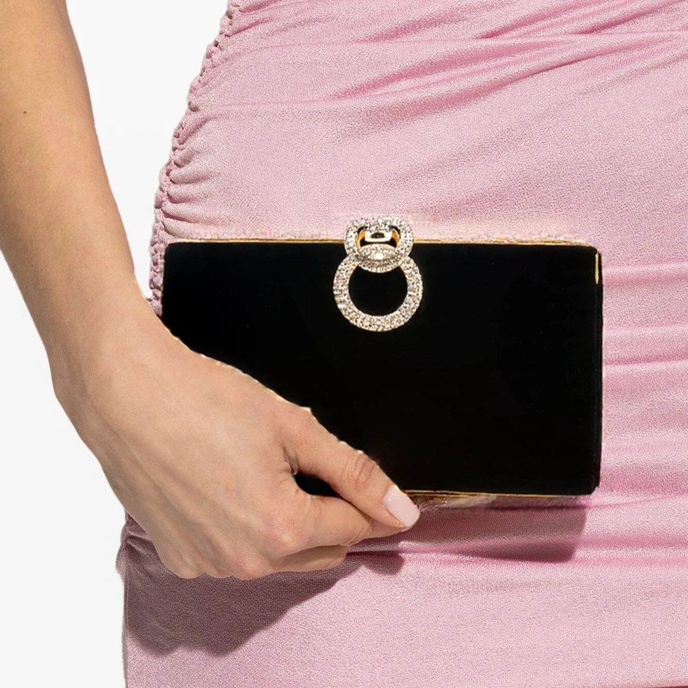 Women Bags Golden - Velvet Women Evening Bags Diamonds Metal