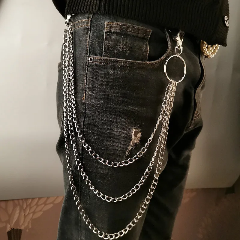 Women Bags With Wallet - Layer Metal Belt Chain Punk Hook