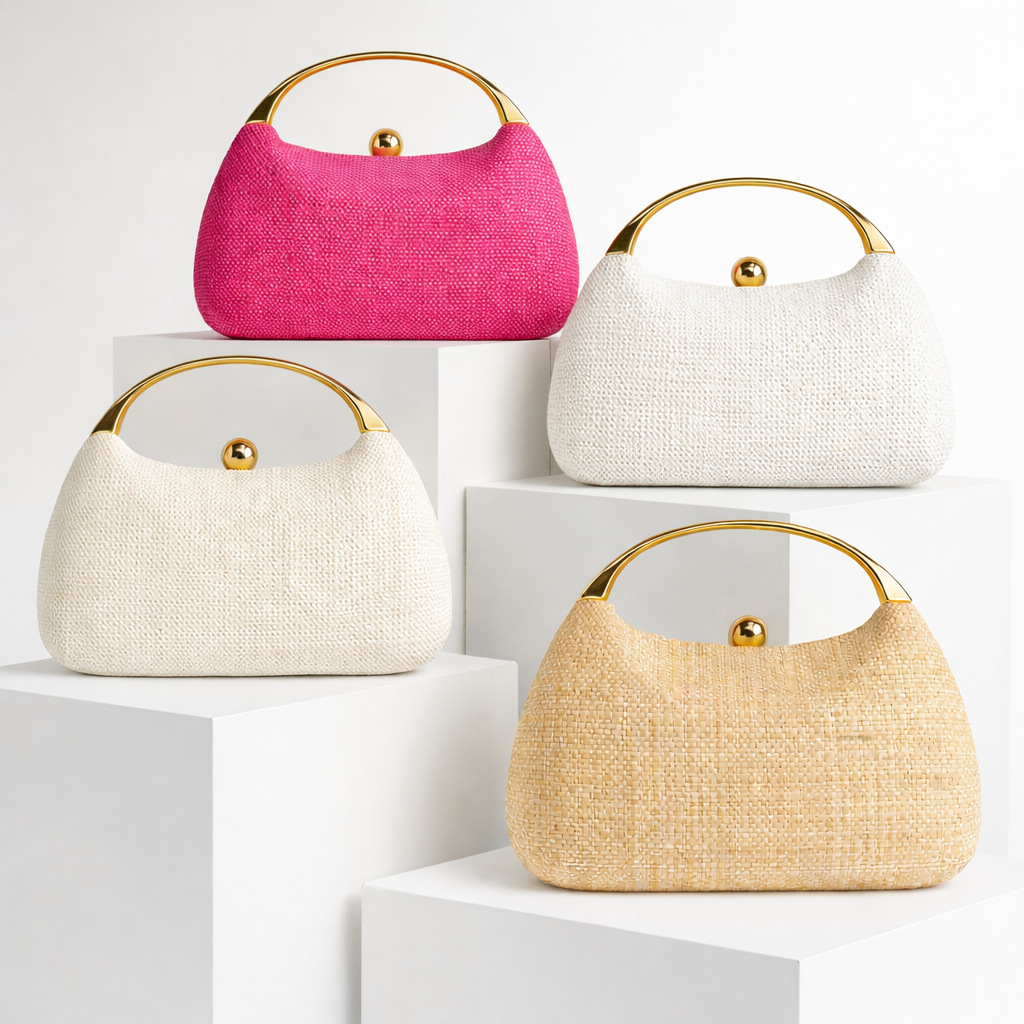 Women Bags Aldo - Fashion Elegant Straw Woven Clutch Handbags