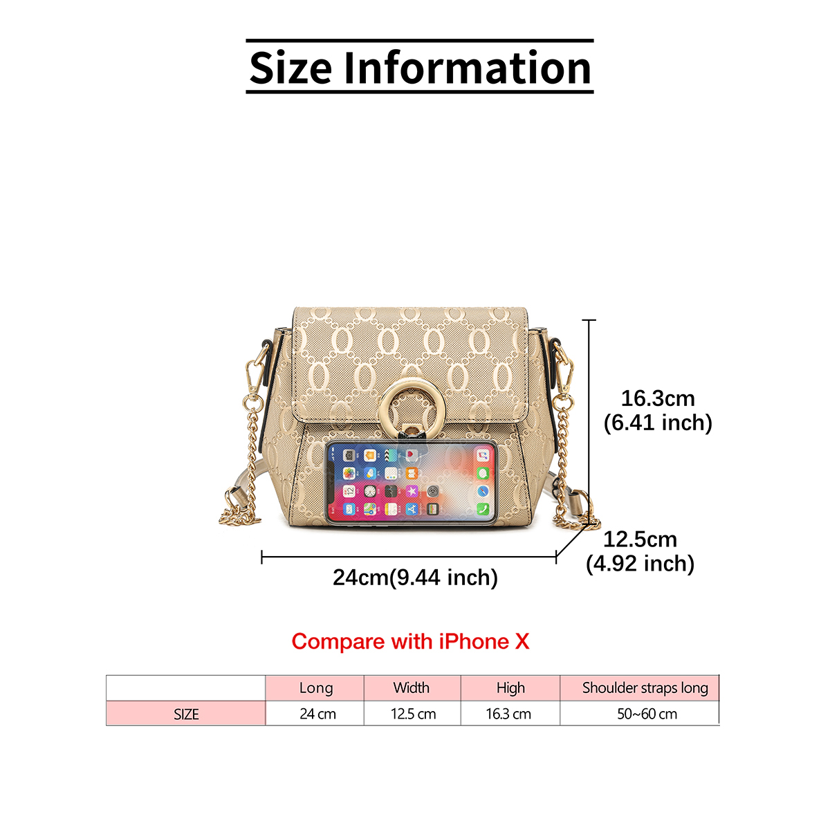 FOXER Luxury Brand Women's Sho - Women Bags Golden 评论和价格