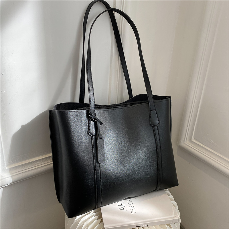 Classic Black Faux Leather Tot - Women'S Work Bags Tote 评论和价格