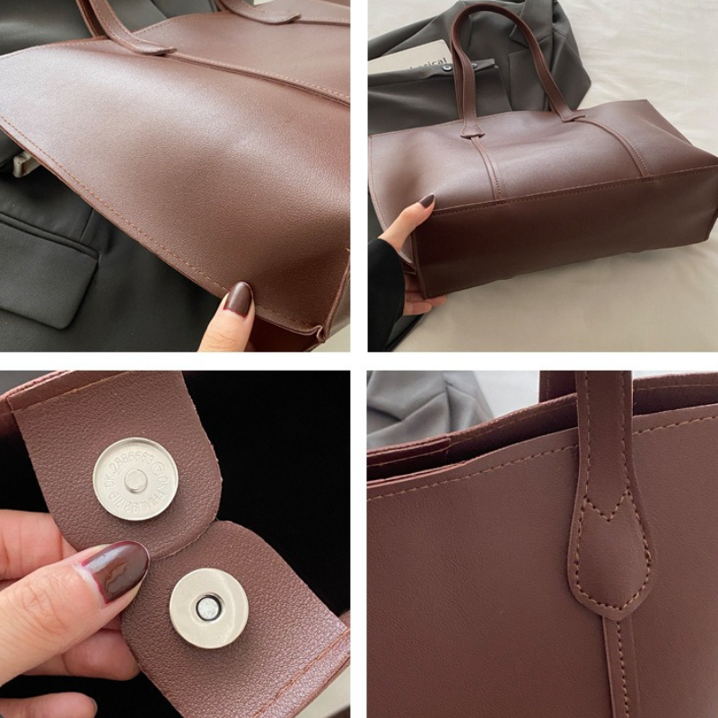 Classic Large Capacity Leather - Women'S Work Bags Tote 评论和价格