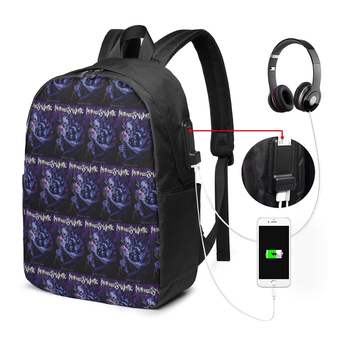 Motionless In White Backpack T - Women Bags College 评论和价格