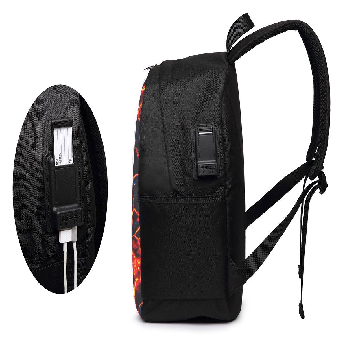 Magma Volcano Lava Fire Backpa - Women Bags College 评论和价格