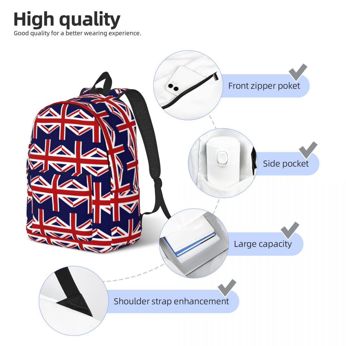 Union Jack Flag Of The UK Back - Women Bags Uk Sale 评论和价格