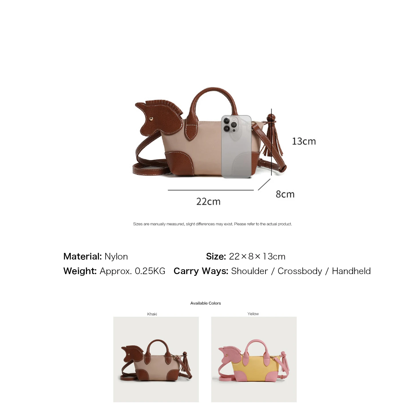 Cute Horse Decor Mini Dumpling - Women Bags Max 评论和价格