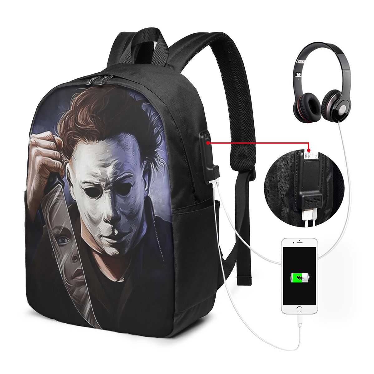 Michael Myers Backpack Travel  - Women Bags College 评论和价格