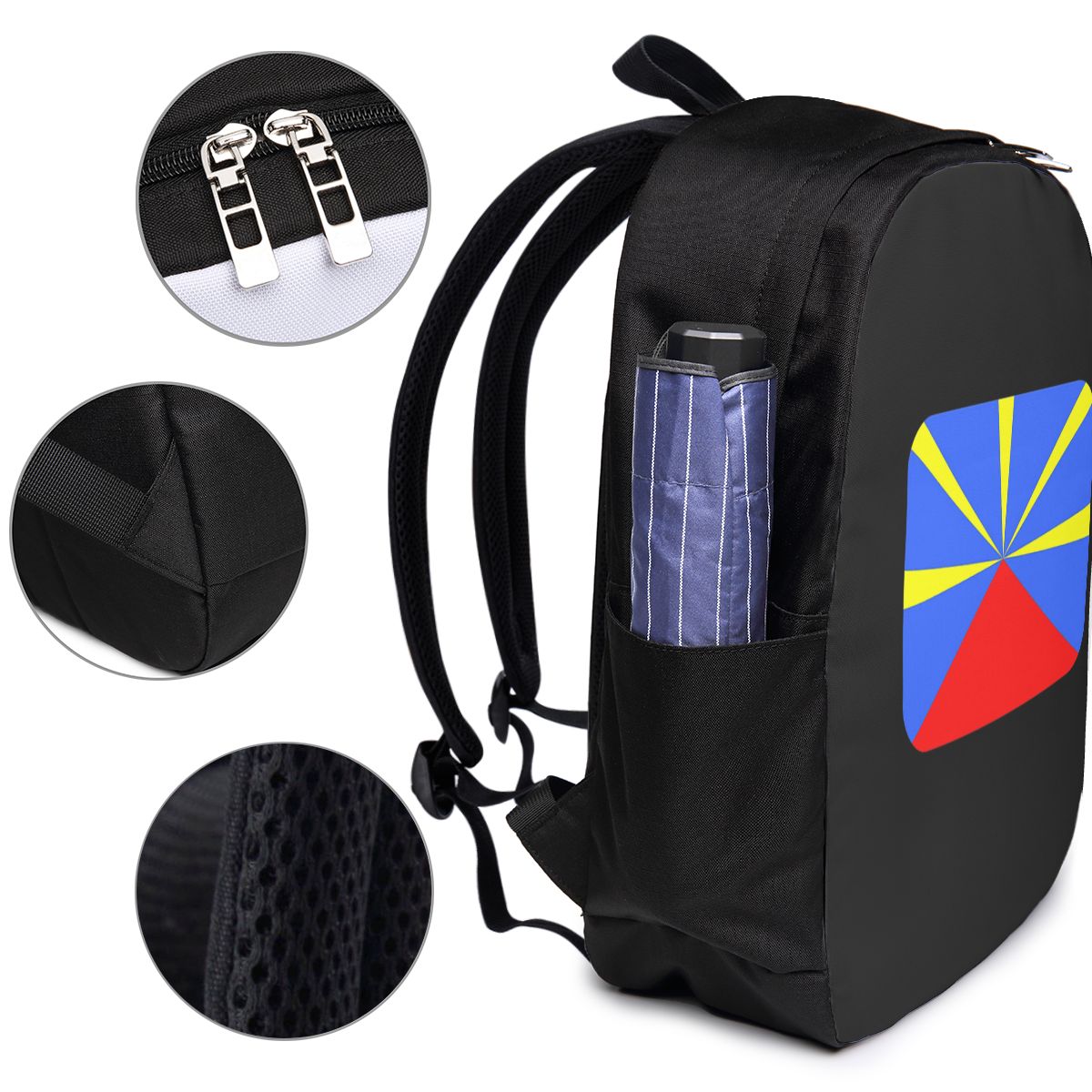 974 Reunion Island Flag Backpa - Women Bags College 评论和价格