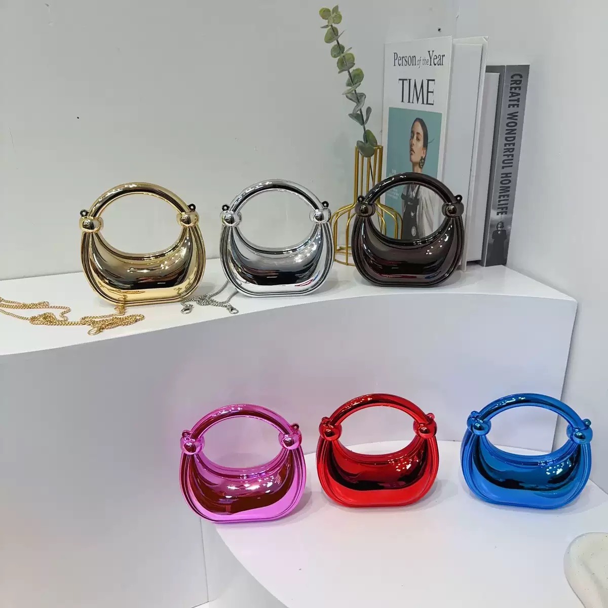 Mini Golden Evening Bag Purses - Women Bags Max 评论和价格