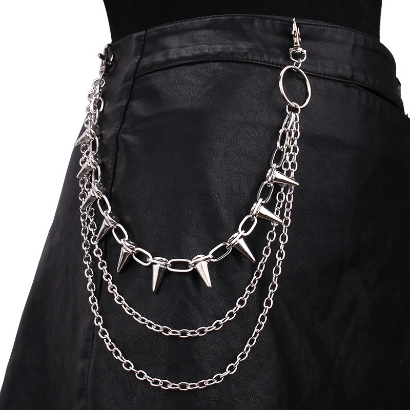 Hip Hop Punk Rock Metal Pants  - Women Bags With Wallet 评论和价格
