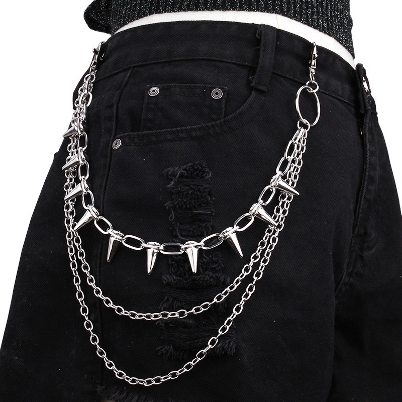 Hip Hop Punk Rock Metal Pants  - Women Bags With Wallet 评论和价格