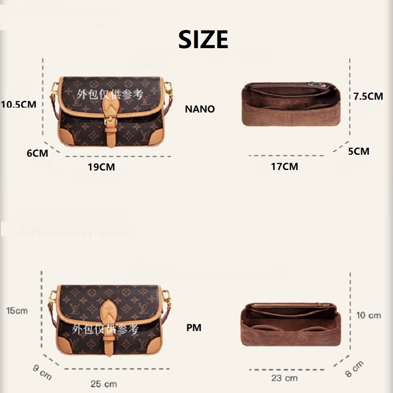 Suede Bag Organizer For Lv Dia - Women Bags Lv 评论和价格