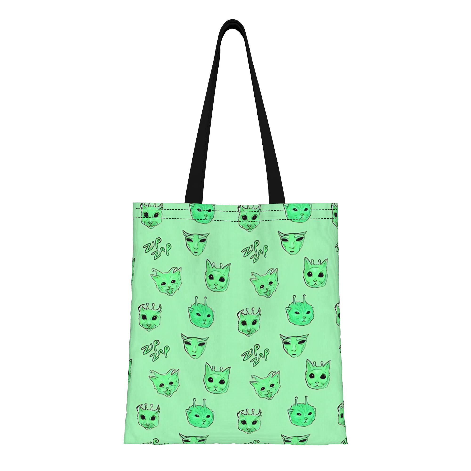 Cat meme Alien Cat Zip Zap Mem - Women Bags Zip 评论和价格