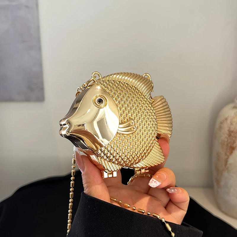 Cute Little Fish Shape Metal M - Women Bags Max 评论和价格