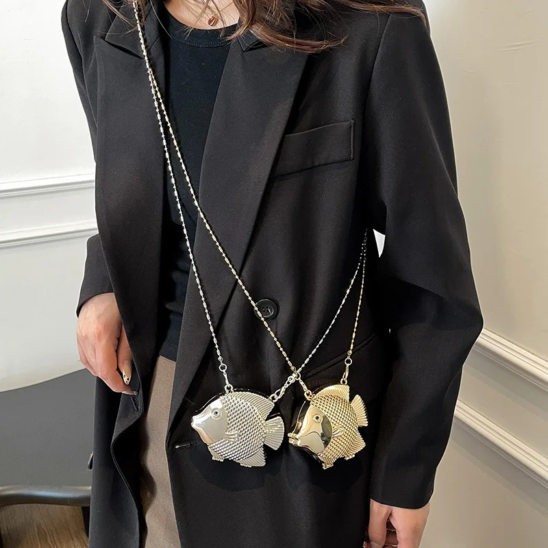 Cute Little Fish Shape Metal M - Women Bags Max 评论和价格