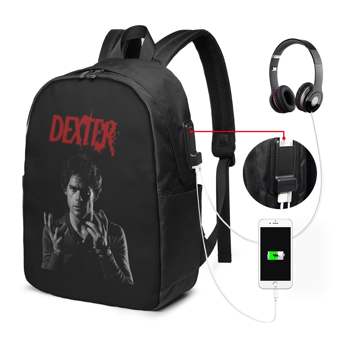 Movie Dexter Morgan Backpack T - Women Bags College 评论和价格