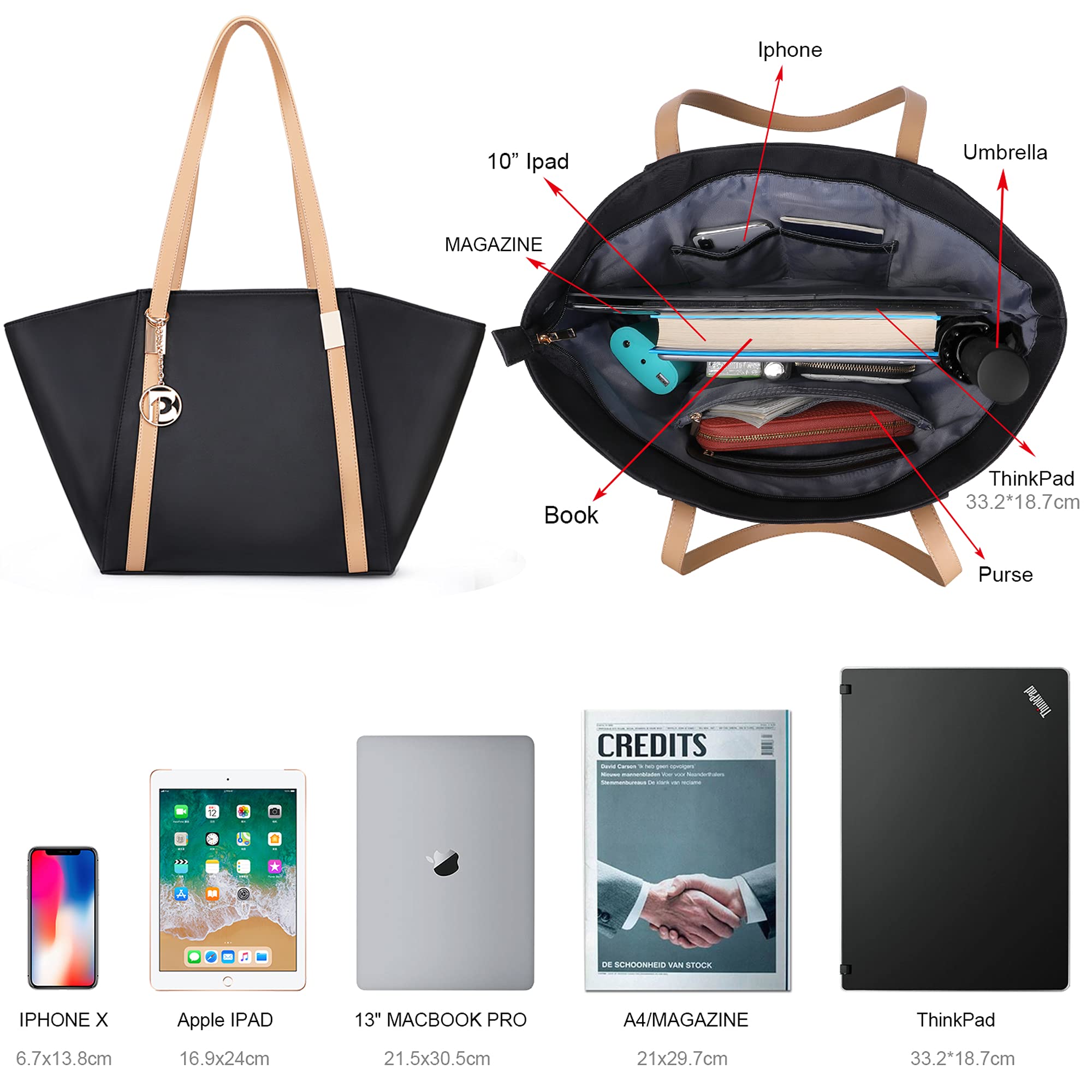 Pomelo Best Tote Bag with Zip  - Women'S Best Bags For Work 评论和价格