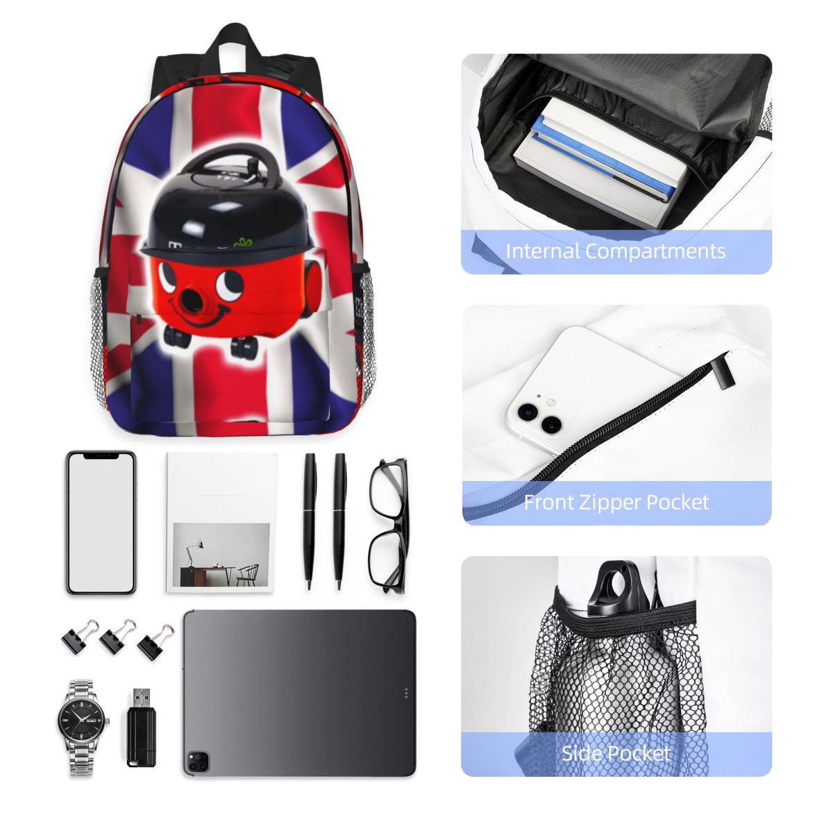 Henry Hoover With UK Flag Back - Women Bags Uk Sale 评论和价格
