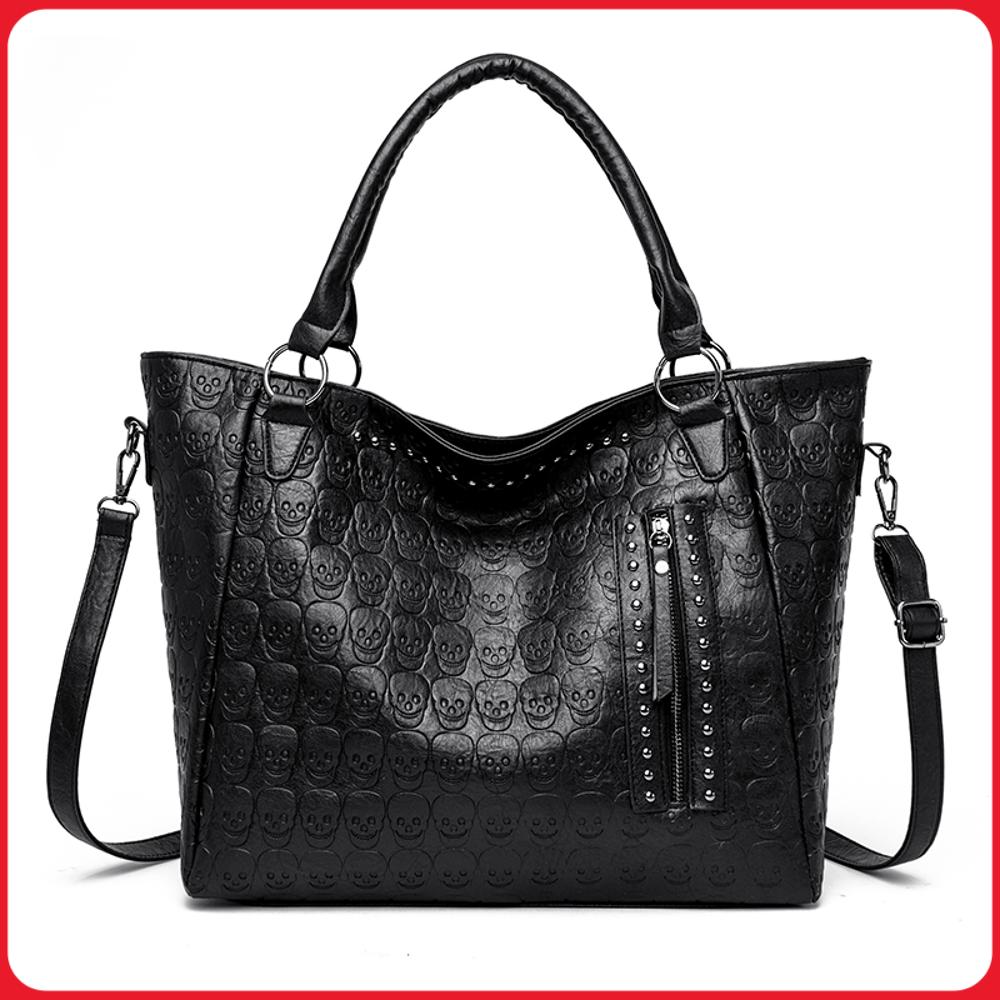 Punk Skull Crossbody Bag PU Le - Women'S Work Bags Tote 评论和价格