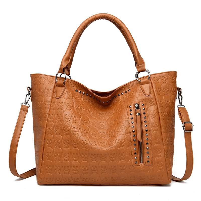Punk Skull Crossbody Bag PU Le - Women'S Work Bags Tote 评论和价格