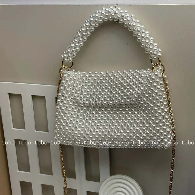 Ins Superlatives Pearl Bead Wa - Women Bags Golden 评论和价格