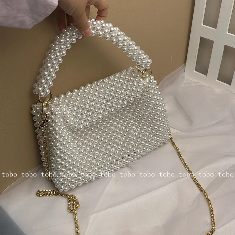 Ins Superlatives Pearl Bead Wa - Women Bags Golden 评论和价格