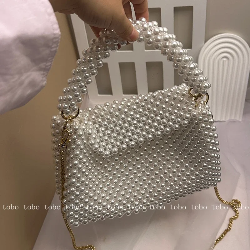 Ins Superlatives Pearl Bead Wa - Women Bags Golden 评论和价格