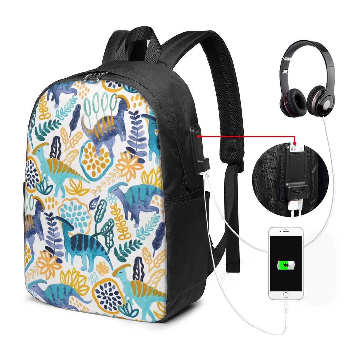 Gouache Parasaurolophuses Back - Women Bags College 评论和价格