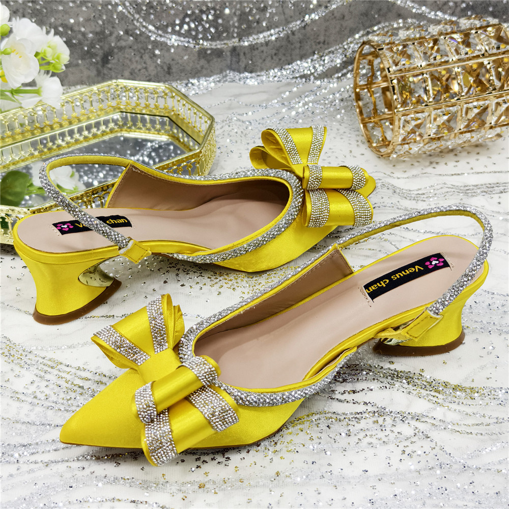Elegant Yellow Satin Rhineston - Women Bags For Wedding 评论和价格