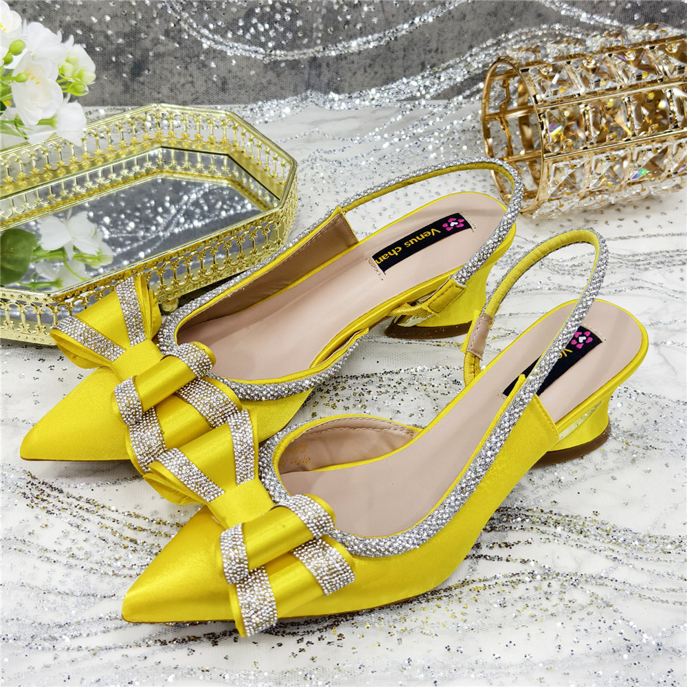 Elegant Yellow Satin Rhineston - Women Bags For Wedding 评论和价格