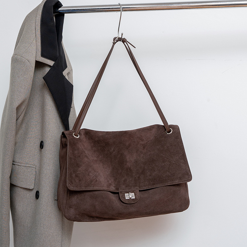 Genuine Suede Leather Underarm - Women'S Work Bags Tote 评论和价格