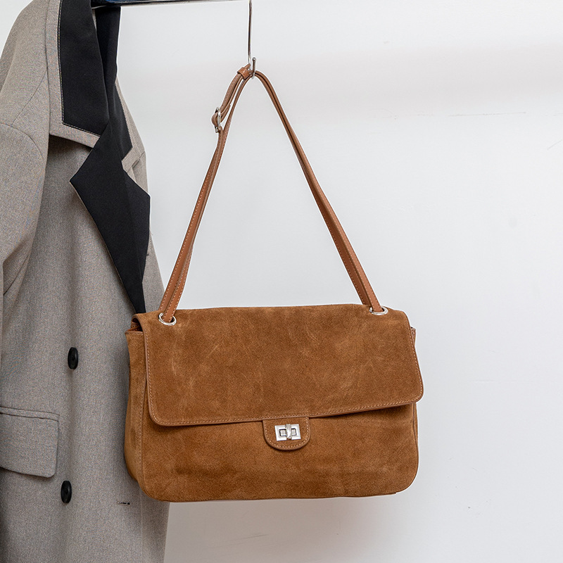 Genuine Suede Leather Underarm - Women'S Work Bags Tote 评论和价格