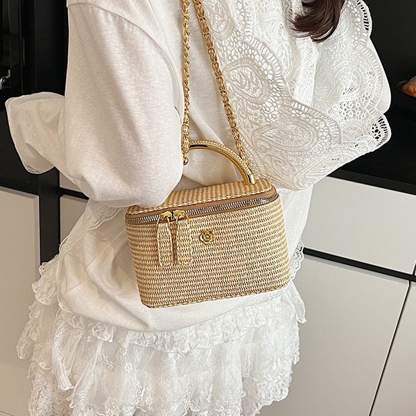 2026 new woven pattern box bag - Women Bags Golden 评论和价格